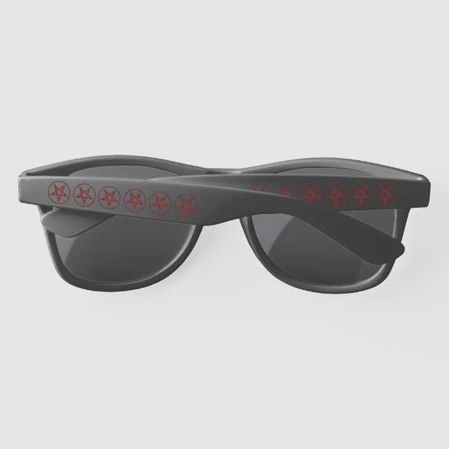 Gafas De Sol Pentagram del diablo Rojo (Reverso)