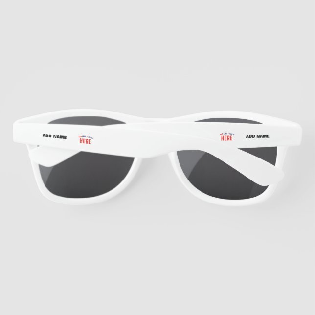 GAFAS DE SOL PERSONALIZABLE MODERNO ESTILO BLANCO VERIFICADO MA (Reverso)