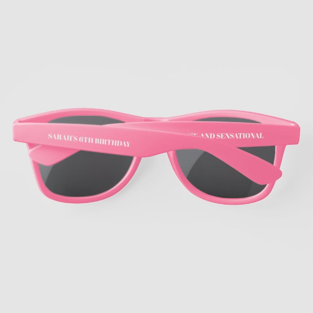 Gafas de sol personalizables adorables para fiesta (Reverso)