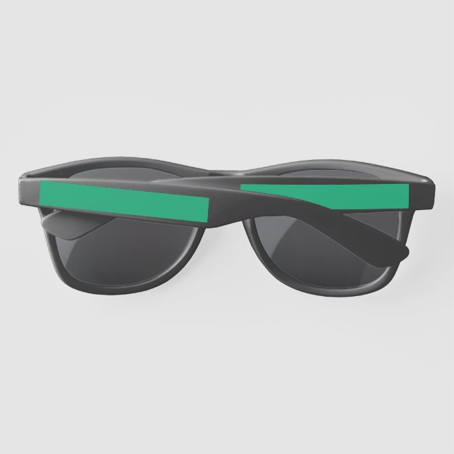Gafas de sol personalizadas esmeralda verde (Reverso)
