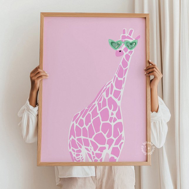 Gafas de sol Pink Giraffe en arte de pared – Estam (Subido por el creador)