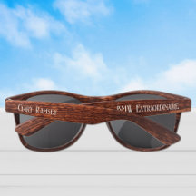 Gafas de sol plásticas de madera falsa personaliza