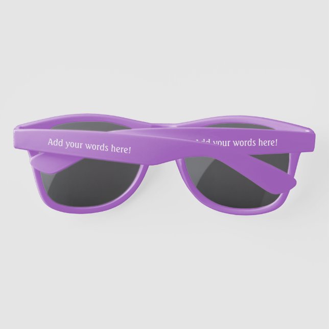 Gafas De Sol Púrpura personalizado (Reverso)