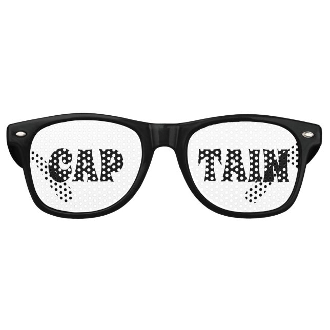 Gafas de sol retro CAPITÁN / Fiesta divertida (Anverso)
