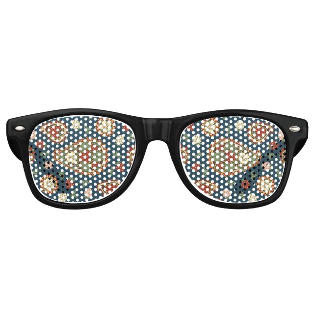 Gafas de sol retro con patrón de cachemira de fres (Anverso)