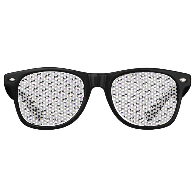 Gafas de sol retro de patrón de corazón de hielo (Anverso)