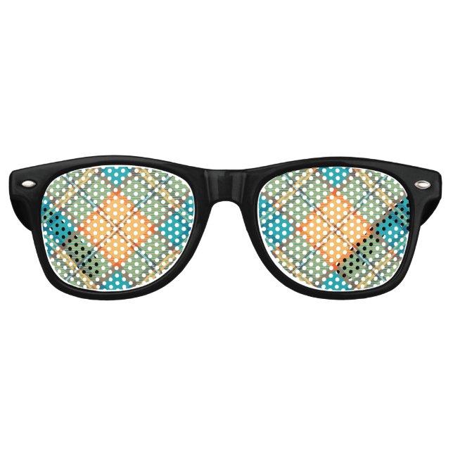 Gafas de sol retro Kingfisher Tartan (Anverso)