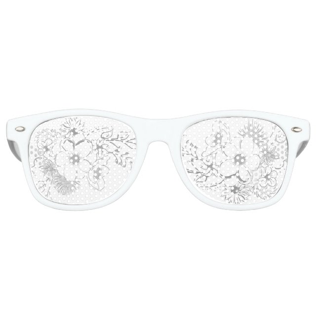 Gafas de sol retro para bodas con diseño floral (Anverso)