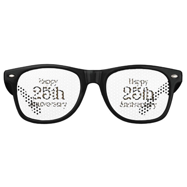 Gafas de sol retro para fiesta de aniversario 25 f (Anverso)