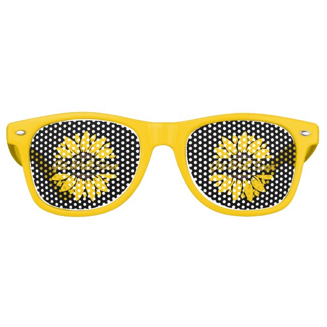 Gafas de sol retro para fiesta del girasol de recu (Anverso)