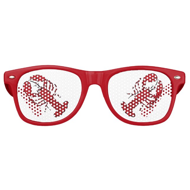 Gafas de sol rojas de langosta roja retro (Anverso)