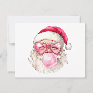 Gafas de sol rosadas chicle de Navidad de Santa Re