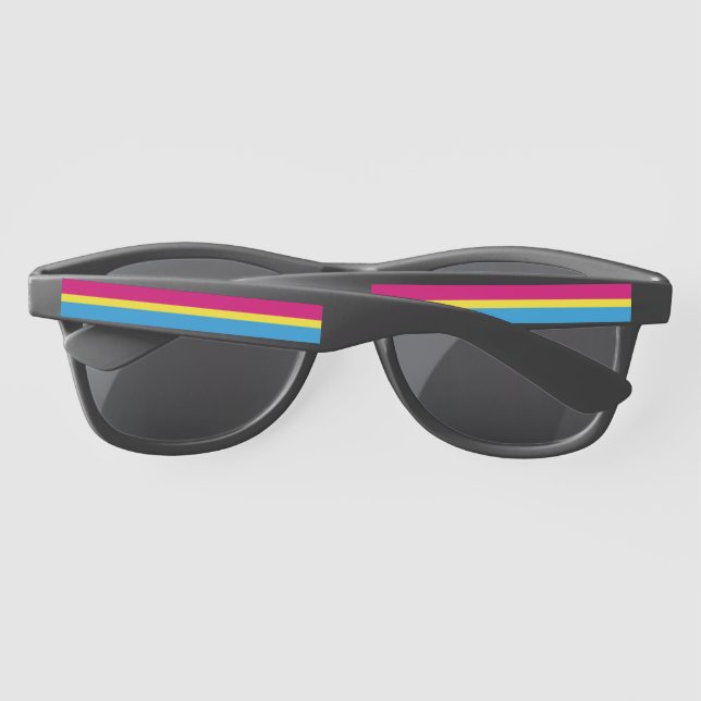 Gafas De Sol SlipperyJoe bandera pansexual del orgullo amarillo (Reverso)