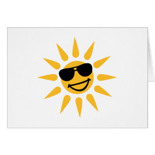 Gafas de sol sonrientes de la cara del sol
