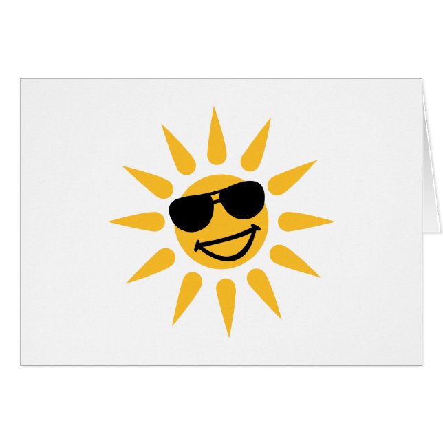 Gafas de sol sonrientes de la cara del sol (Anverso (Horizontal))