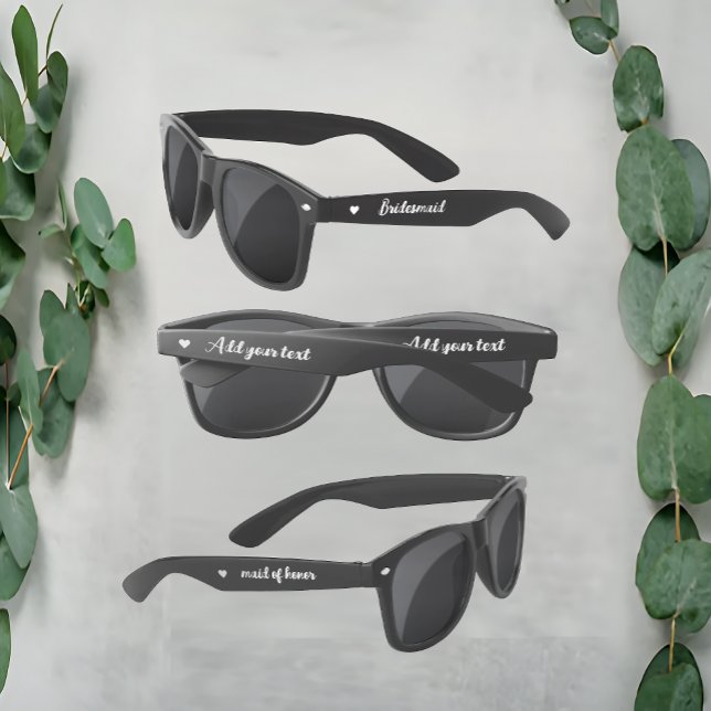 Gafas De Sol Sunglass guion personalizado | Regalos de boda (Personalised Script Sunglass | Wedding Party Gifts)