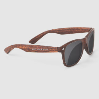 Gafas De Sol Texto de nombre personalizado Minimalista