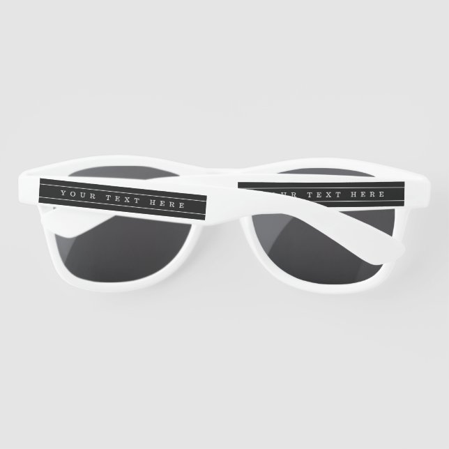 Gafas De Sol Texto sencillo y elegante con franjas finas (Reverso)