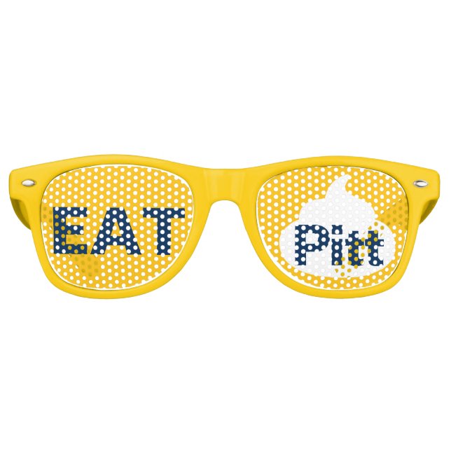 Gafas de sol WVU Come PITT para Gameday - ORO (Anverso)
