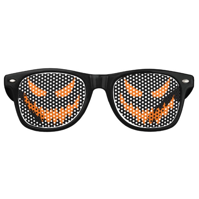Gafas de vestuario Jack-O-Lantern de Halloween (ne (Anverso)