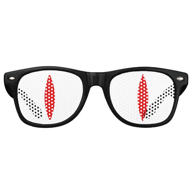 Gafas divertidas de ojos gatos (ojos rojos) (Anverso)