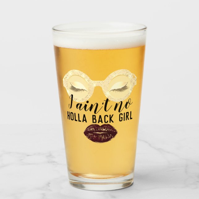 Gafas maquillaje eyelash rosa chica poder beso mis (Anverso (lleno))