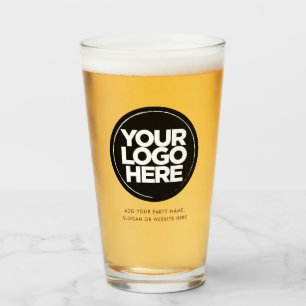 Gafas personalizadas de logotipo y cerveza de text