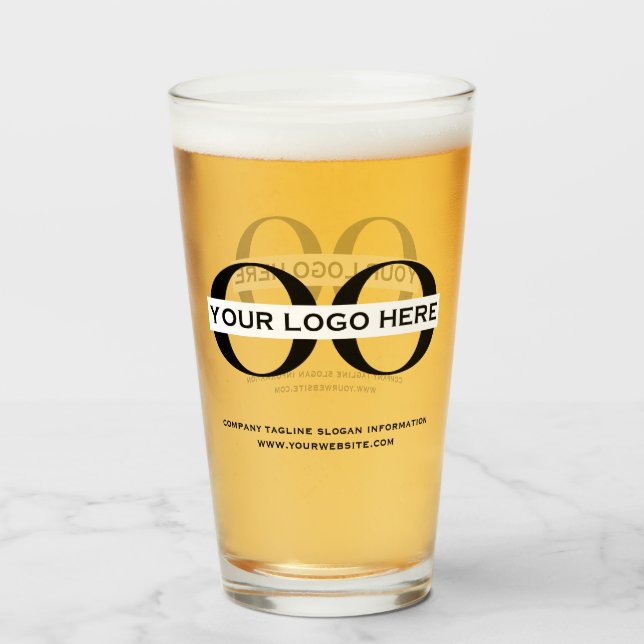 Gafas personalizadas de logotipo y cerveza de text (Anverso (lleno))