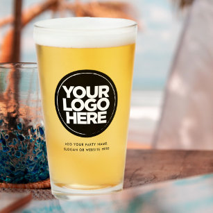 Gafas personalizadas de logotipo y cerveza de text
