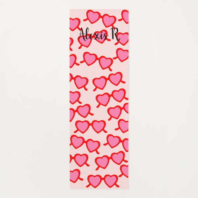Gafas rosas personalizadas Yoga Mat (Anverso)