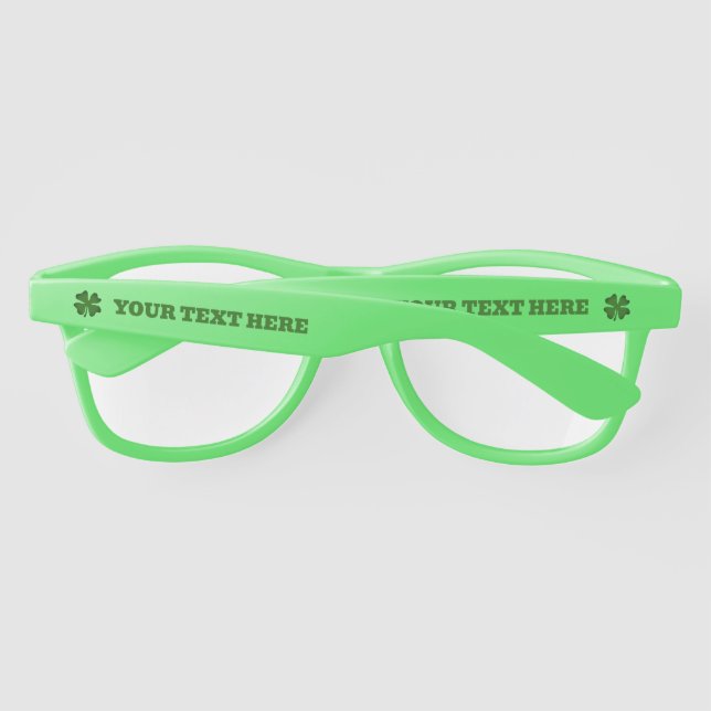 Gafas verdes divertidas para el fiesta de San Patr (Reverso)