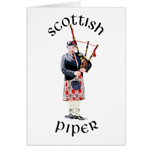 Gaitero con kilt rojo