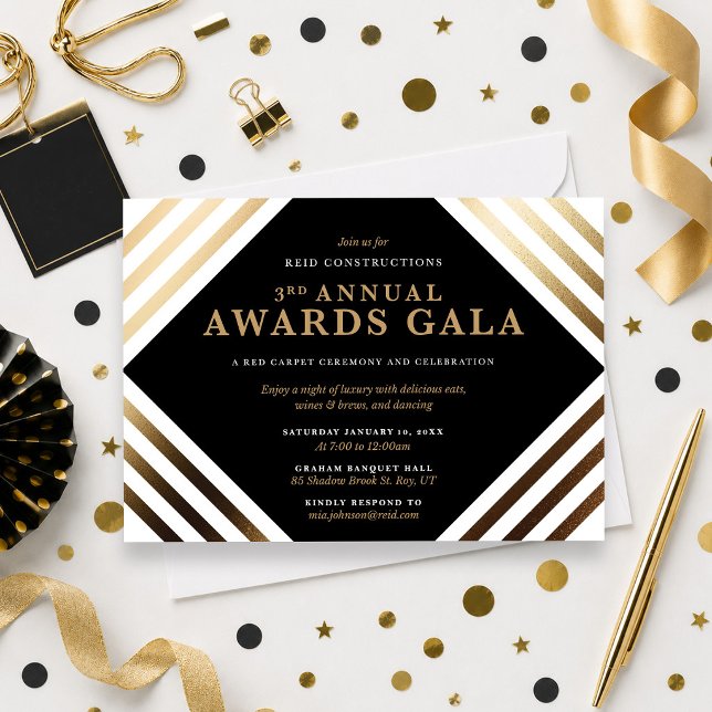 Gala de Premios Empresariales Invitación Elegante  (Subido por el creador)