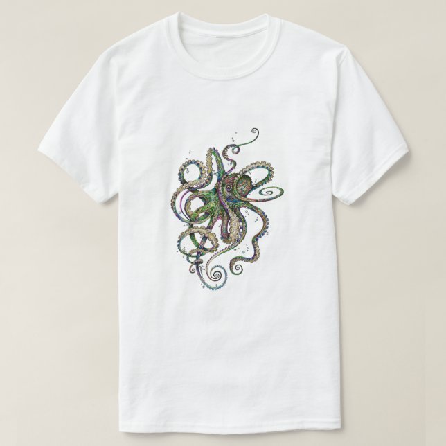 GALASHOP Octopsychedelia Top Gráfico Blanco de Pul (Diseño del anverso)