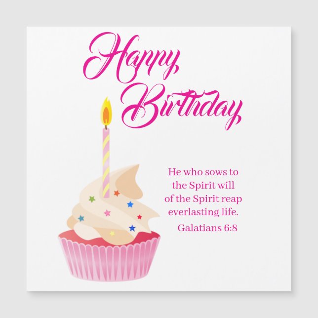 Galatians 6:8 Christian Birthday Wishes (Anverso)