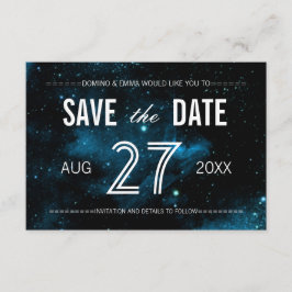 Galaxia azul Guardar las tarjetas de fecha