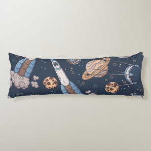 Galaxia Azul Marina En La Almohada Del Cuerpo Noct