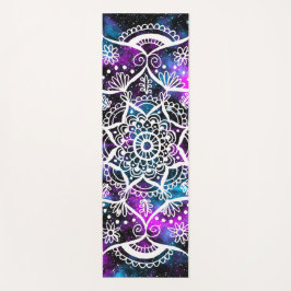 Galaxia azul morado Mandala Yoga Mat