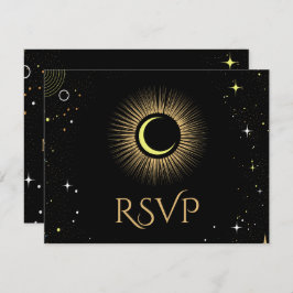 Galaxia Celestial Boda Negra RSVP