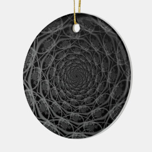 Galaxia de Filamentos en Ornamento Blanco y Negro