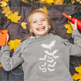 Galaxia de Halloween Volando murciélagos blancos y