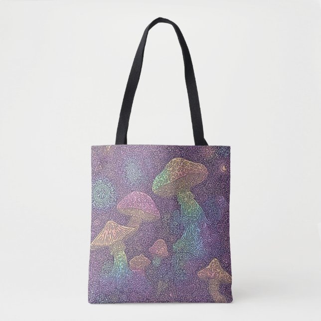 Galaxia de Hongos Psicodélicos - Bolsa de Tote (Anverso)
