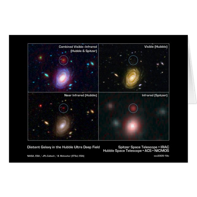Galaxia distante en el campo ultra profundo de (Anverso (Horizontal))