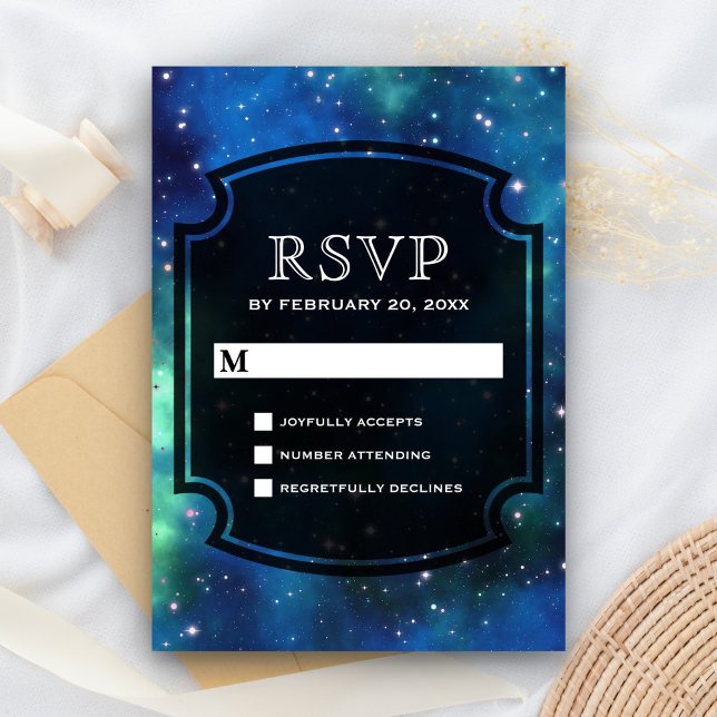 Galaxia Espacial Celeste Moderna RSVP (Subido por el creador)