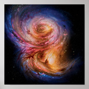 Galaxia espiral SMM J2135-0102 Impresión artística