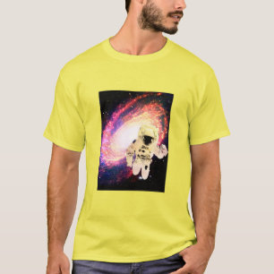 galaxia fresca colores astronauta espacio camisa g