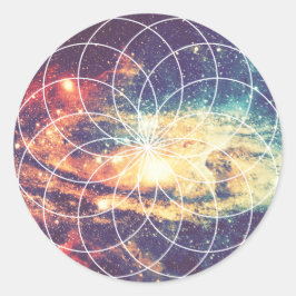 Galaxia geométrica #1 Pegatina