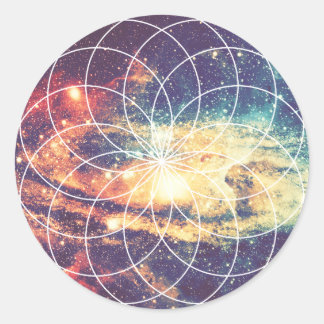 Galaxia geométrica #1 Pegatina