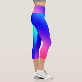 Galaxia Gradiente Capri Leggings