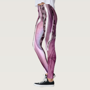 Galaxia Inspiró Leggings Púrpuras, Lado Salvaje Ún